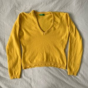 Yellow wool V neck!